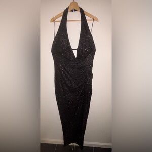 Hailie Sequin Maxi Dress - Black